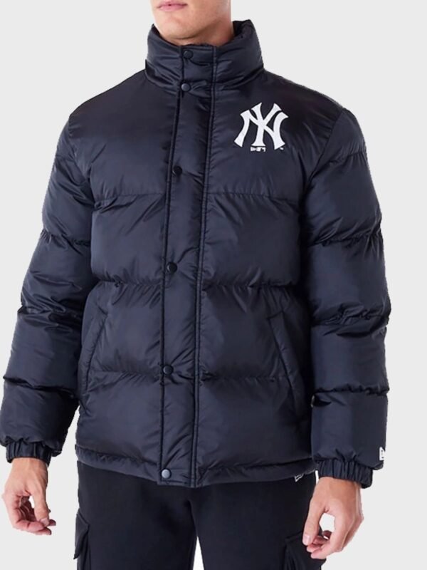 New York Yankees MLB Black Nylon Puffer Jacket
