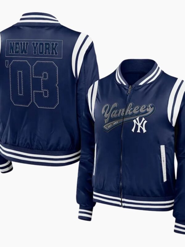 New York Yankees Navy Bomber Full-Zip Jacket