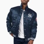 New York Yankees Navy Silver Tab Trucker Jacket