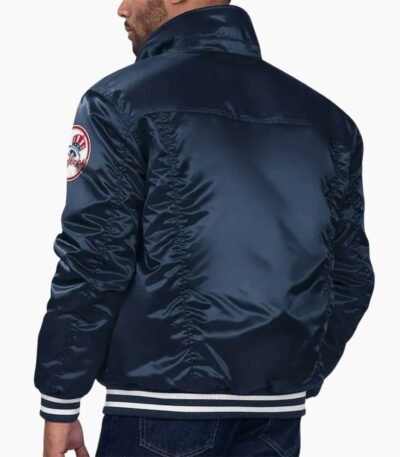 New York Yankees Navy Silver Tab Trucker Jacket