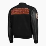 NFL Washington Commanders Black Letterman Jacket
