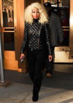 Nicki Minaj Quilted Black Leather Jacket