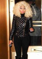 Nicki Minaj Quilted Black Leather Jacket