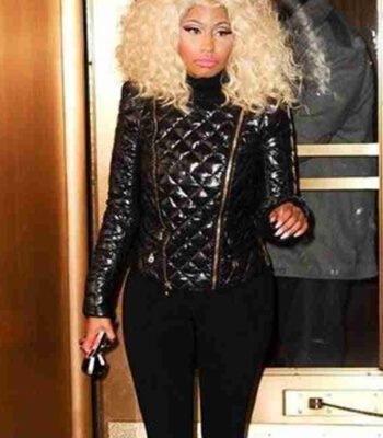 Nicki Minaj Quilted Black Leather Jacket
