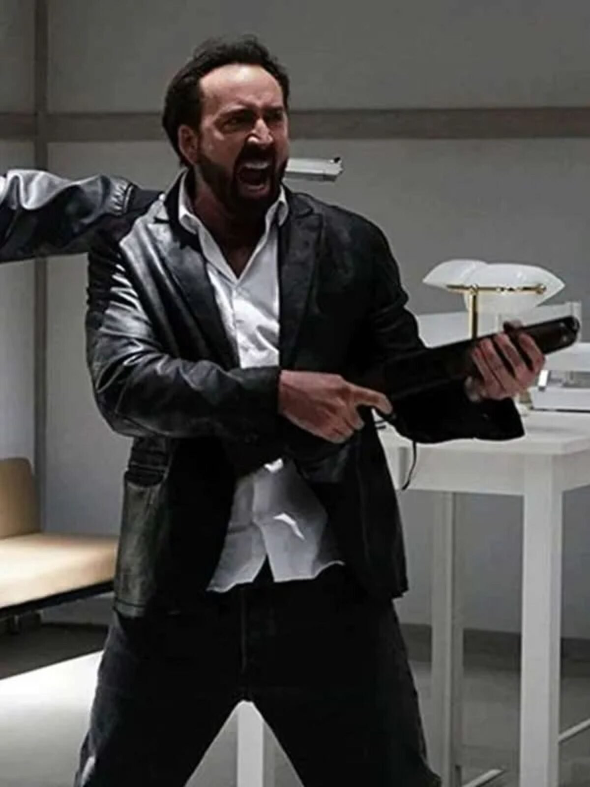 Nicolas Cage Prisoners Of The Ghostland Leather Blazer