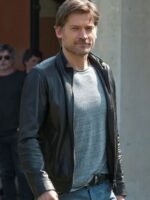 Nikolaj Coster Waldau Leather Jacket Men Celebrity Jacket