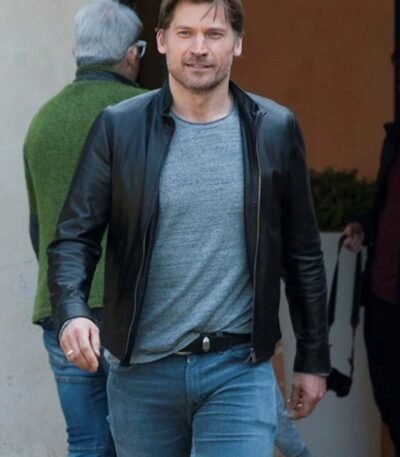 Nikolaj Coster Waldau Leather Jacket Men Celebrity Jacket