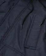 Non Detachable Hood Navy Blue Jacket