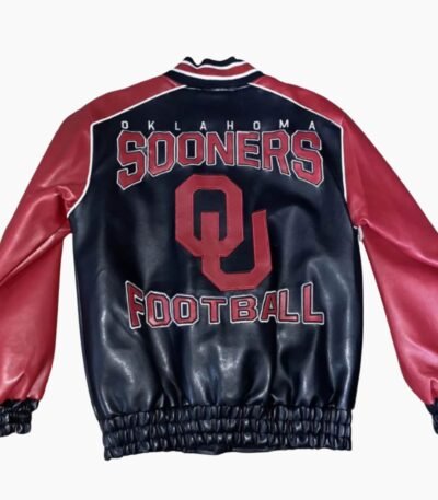 Oklahoma Sooners NCAA Football Leather Varsity Jacket USA