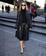 Olivia Palermo Stylish Women Celebrity Real Leather Jacket