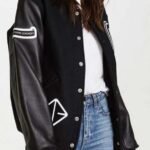 Opening Ceremony Black Letterman Women Jacket