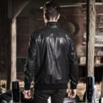 Party Style Mens Black Leather Biker and Bomber Jacket