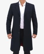 Paul Mens Dark Blue Long Wool Coat