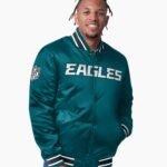 Philadelphia Eagles Closer Midnight Green Satin Jacket