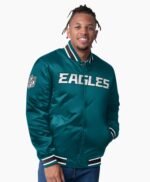 Philadelphia Eagles Closer Midnight Green Satin Jacket