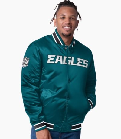 Philadelphia Eagles Closer Midnight Green Satin Jacket