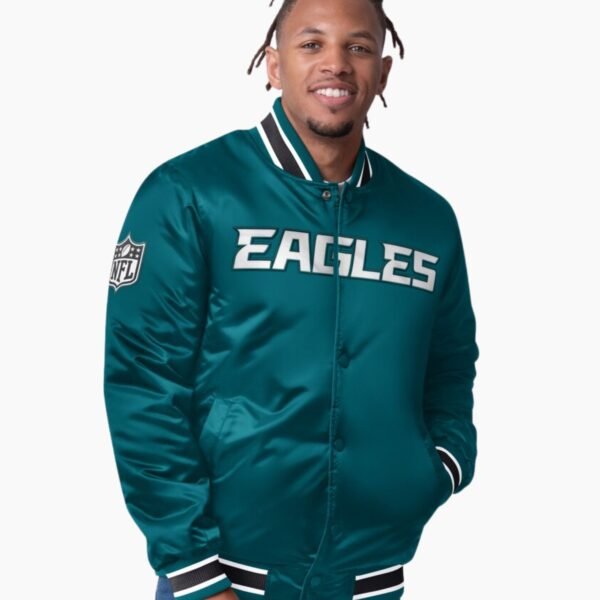 Philadelphia Eagles Closer Midnight Green Satin Jacket