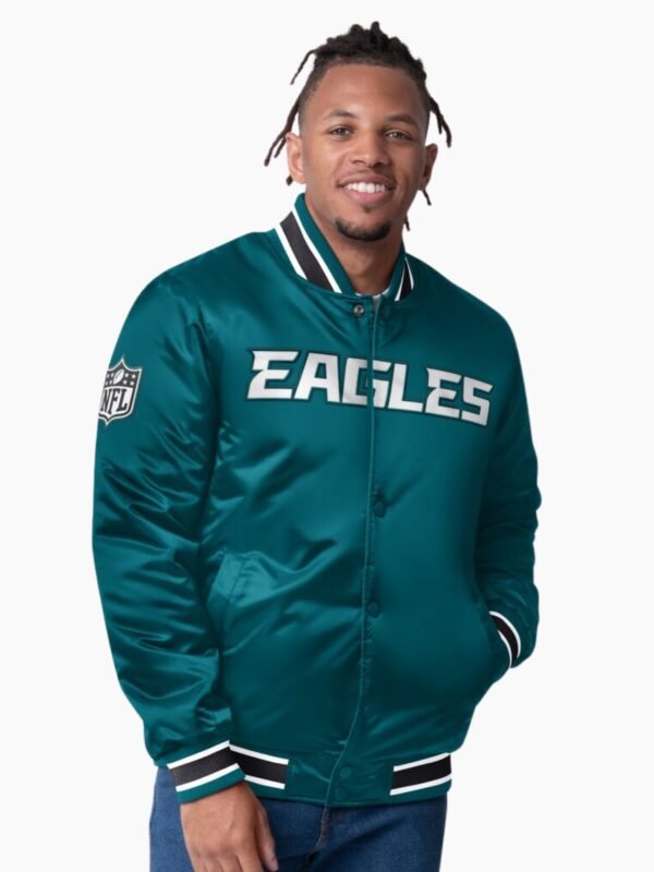 Philadelphia Eagles Closer Midnight Green Satin Jacket