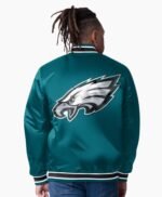 Philadelphia Eagles Closer Midnight Green Satin Jacket