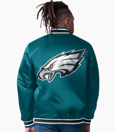 Philadelphia Eagles Closer Midnight Green Satin Jacket