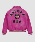 Pink Avirex Leather Jacket