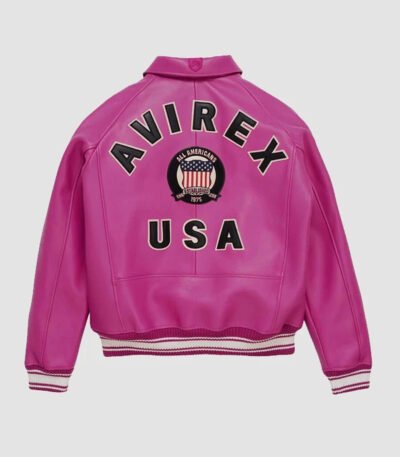 Pink Avirex Leather Jacket