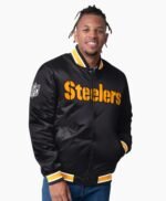 Pittsburgh Steelers Closer Black Satin Jacket
