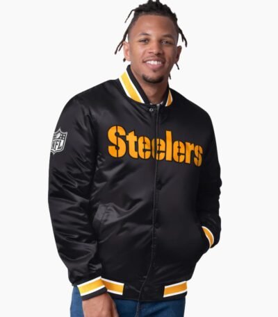 Pittsburgh Steelers Closer Black Satin Jacket