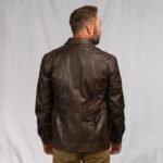 Premium Men's Brown Leather Barn Jacket