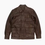 Premium Men's Brown Leather Barn Jacket