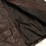 Premium Men's Brown Leather Barn Jacket