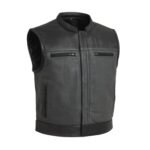 Premium Style Perforated Men's Leather Vest