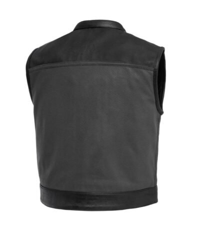 Premium Style Perforated Men's Leather Vest