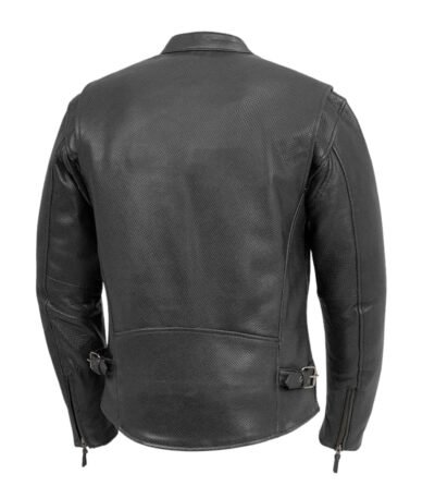 Premium Turbine Men's Motorcycle Perforated Leather Jacket