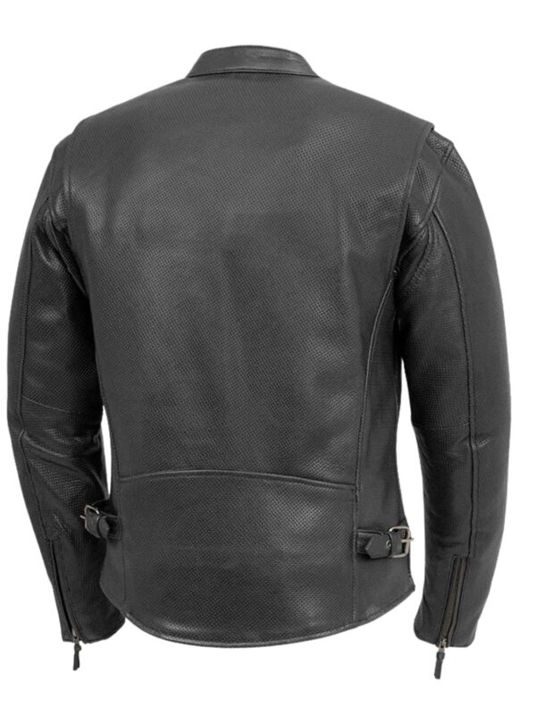 Premium Turbine Men's Motorcycle Perforated Leather Jacket
