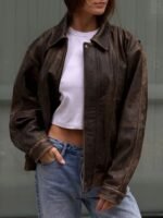 Premium Vintage Sheep Leather Oversized