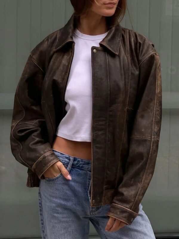 Premium Vintage Sheep Leather Oversized