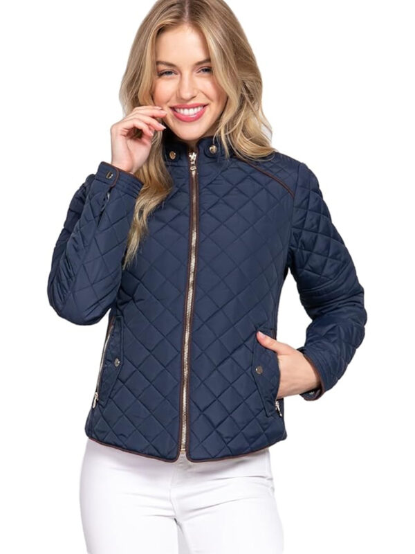 Premium Women Lightweight Quilted Zip Jacket