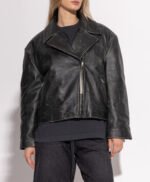 Premium Womens Black Vintage Leather Jacket