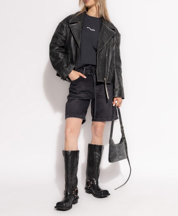 Premium Womens Black Vintage Leather Jacket