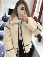 Premium Women's wool jacket White