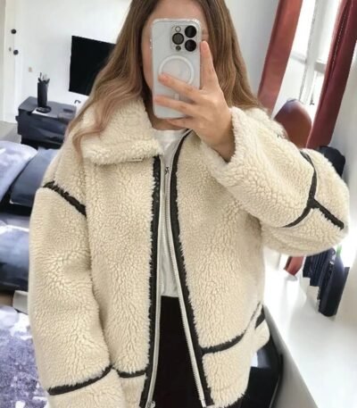 Premium Women's wool jacket White