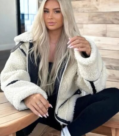 Premium Women's wool jacket White