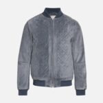 Quilted Real Suede Bomber Style Leather Jacket