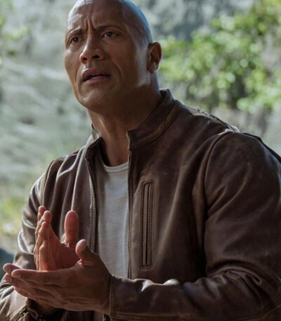 Rampage Dwayne Johnson Brown Style Leather Jacket