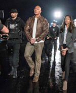 Rampage Dwayne Johnson Brown Style Leather Jacket