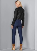 Real Leather Lace Up Jacket