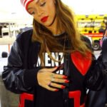 Red Heart Rihanna Leather Jacket