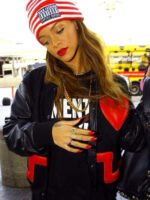 Red Heart Rihanna Leather Jacket