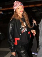 Red Heart Rihanna Leather Jacket